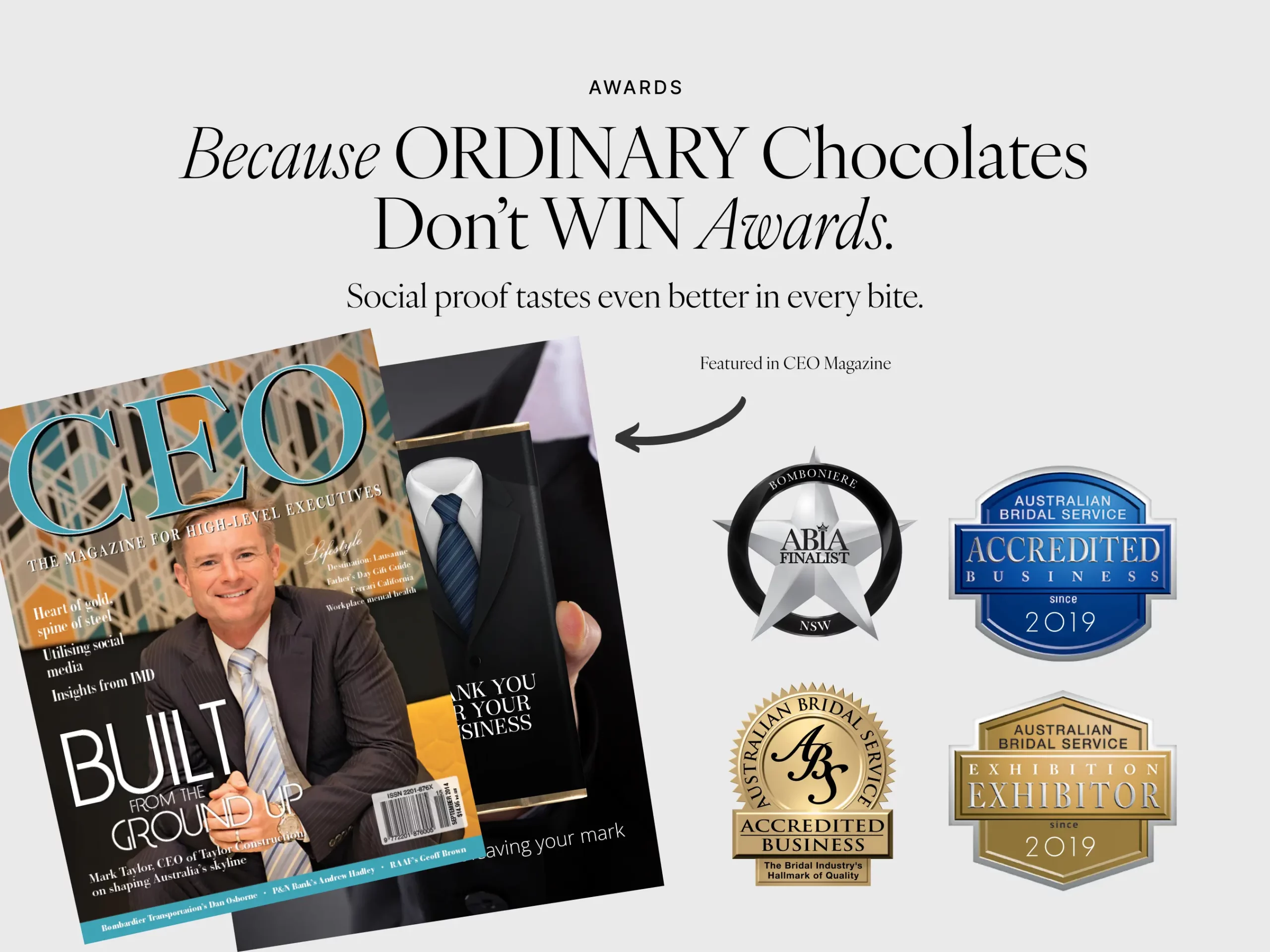 Barilliant Personalised Chocolate Bars Awards