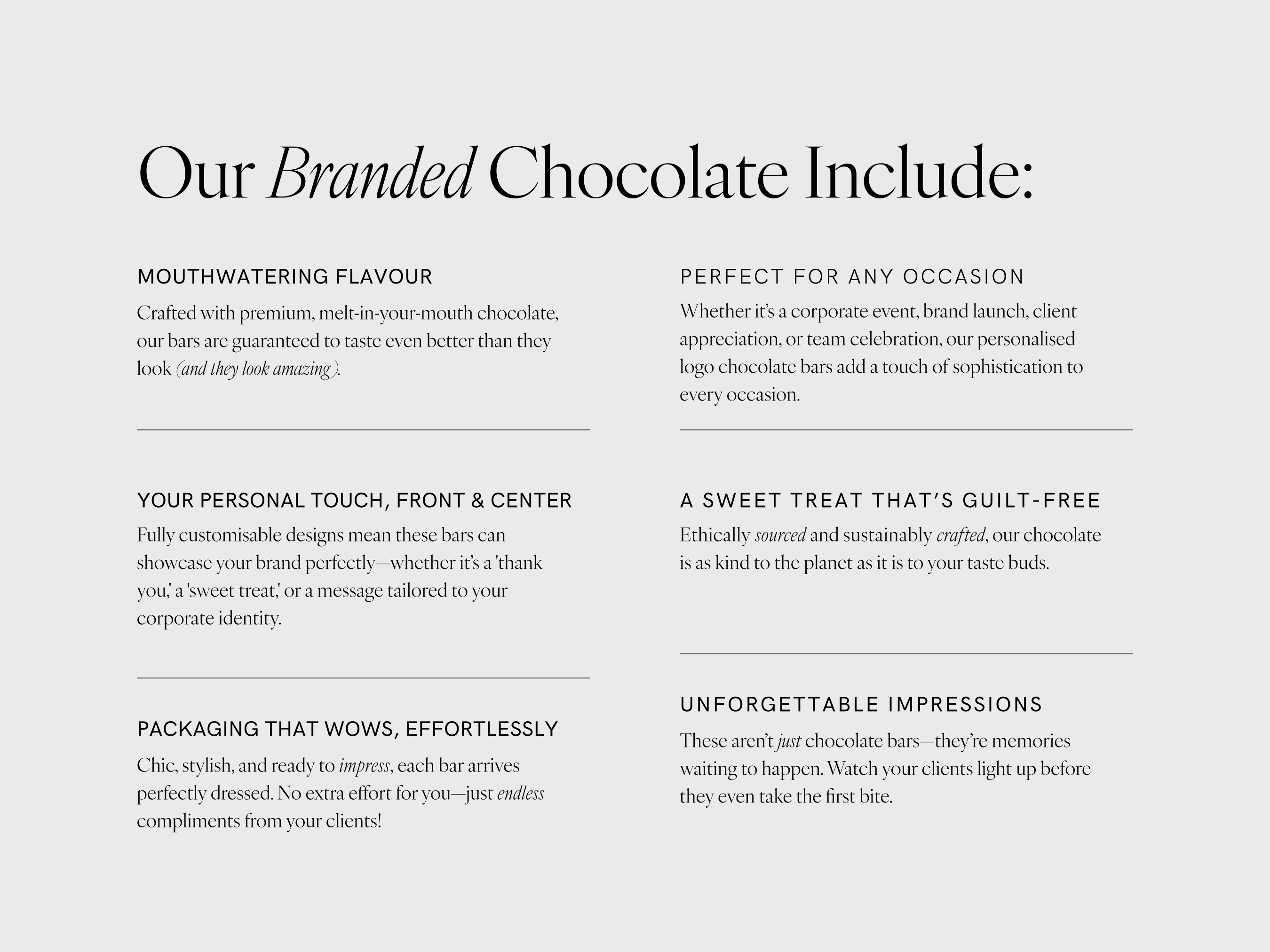 Barilliant Personalised Chocolate Bars Reasons To Love