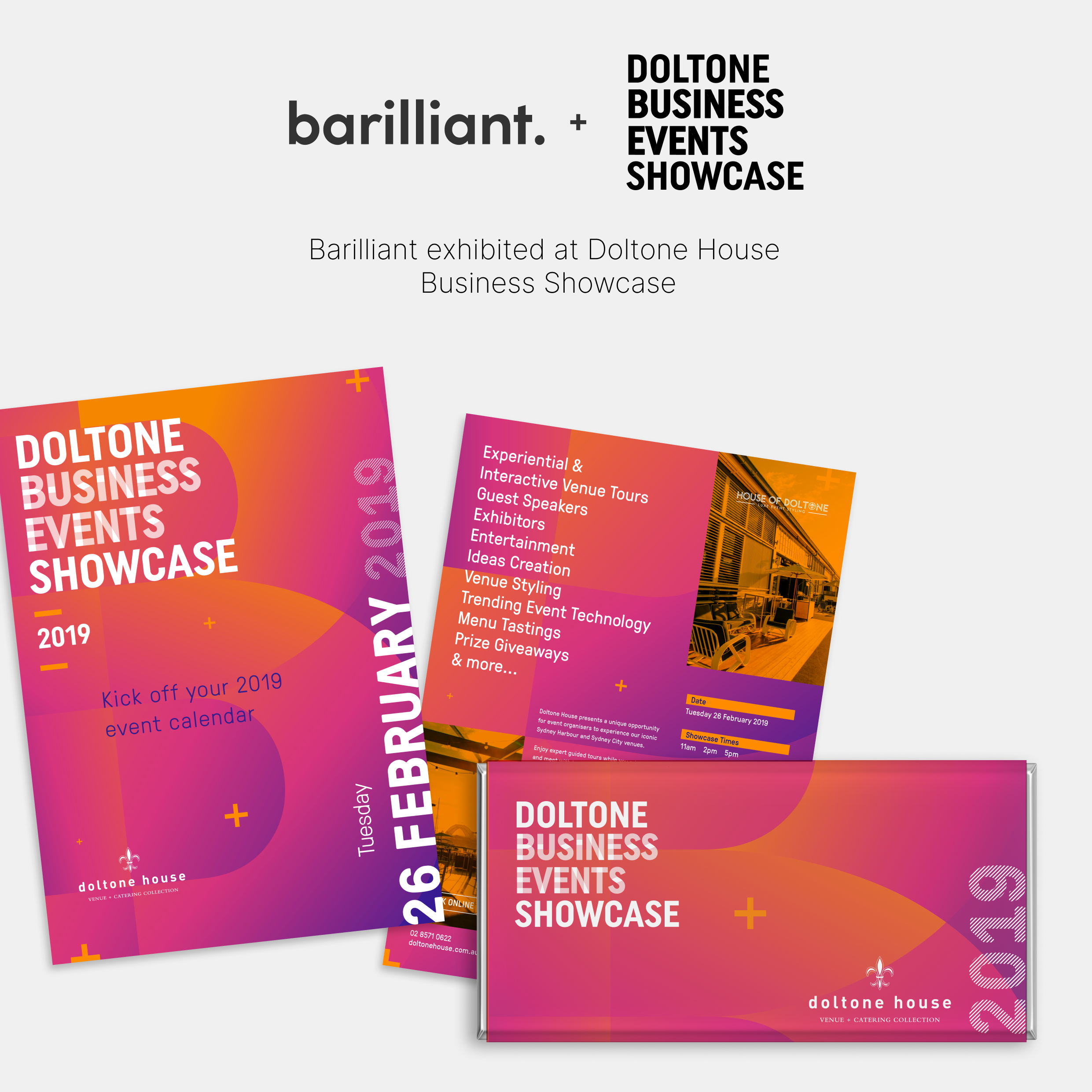 Doltone House & Barilliant Chocolate Bars