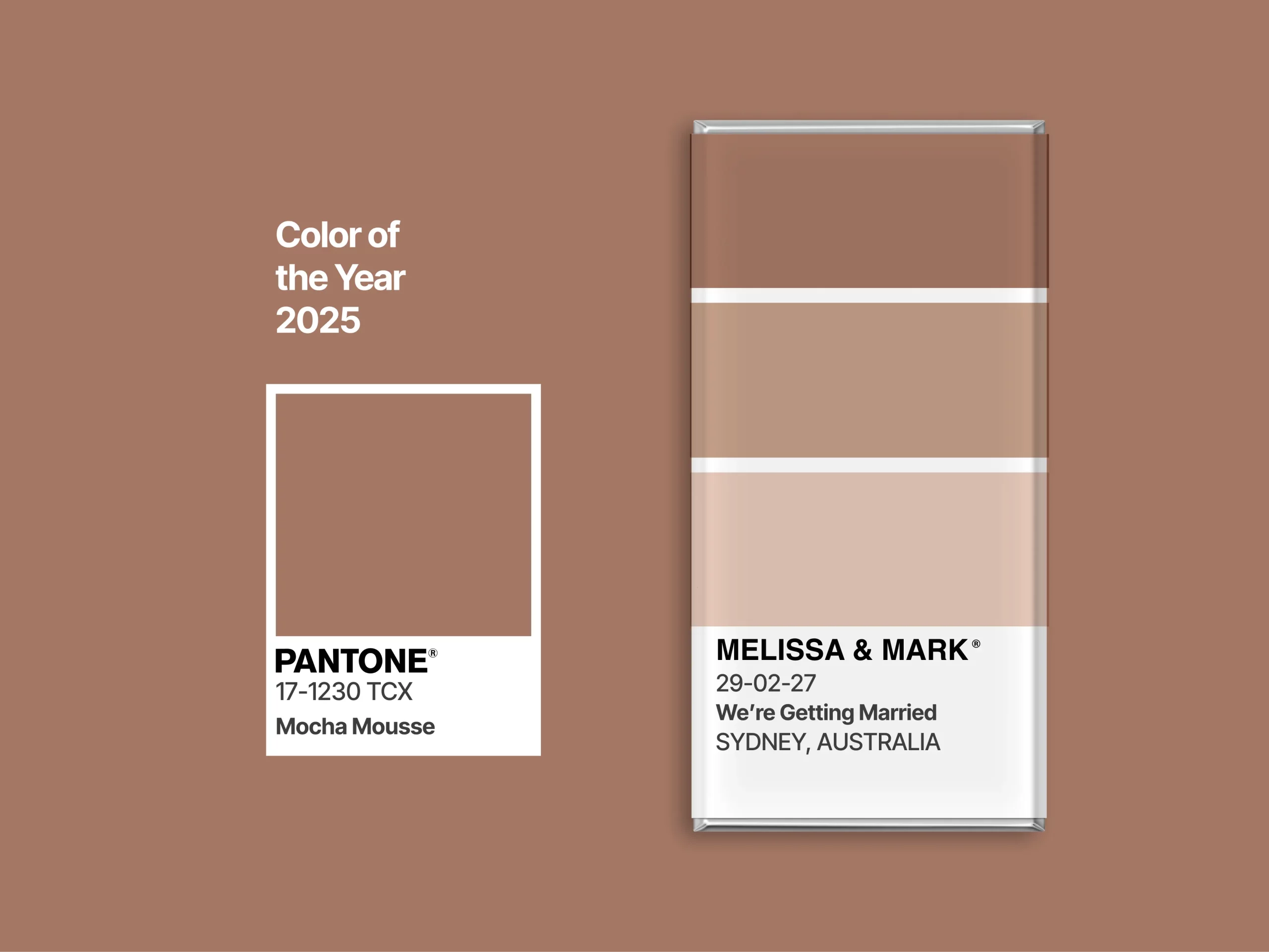 Barilliant Personalised Pantone Wedding Chocolate Bars