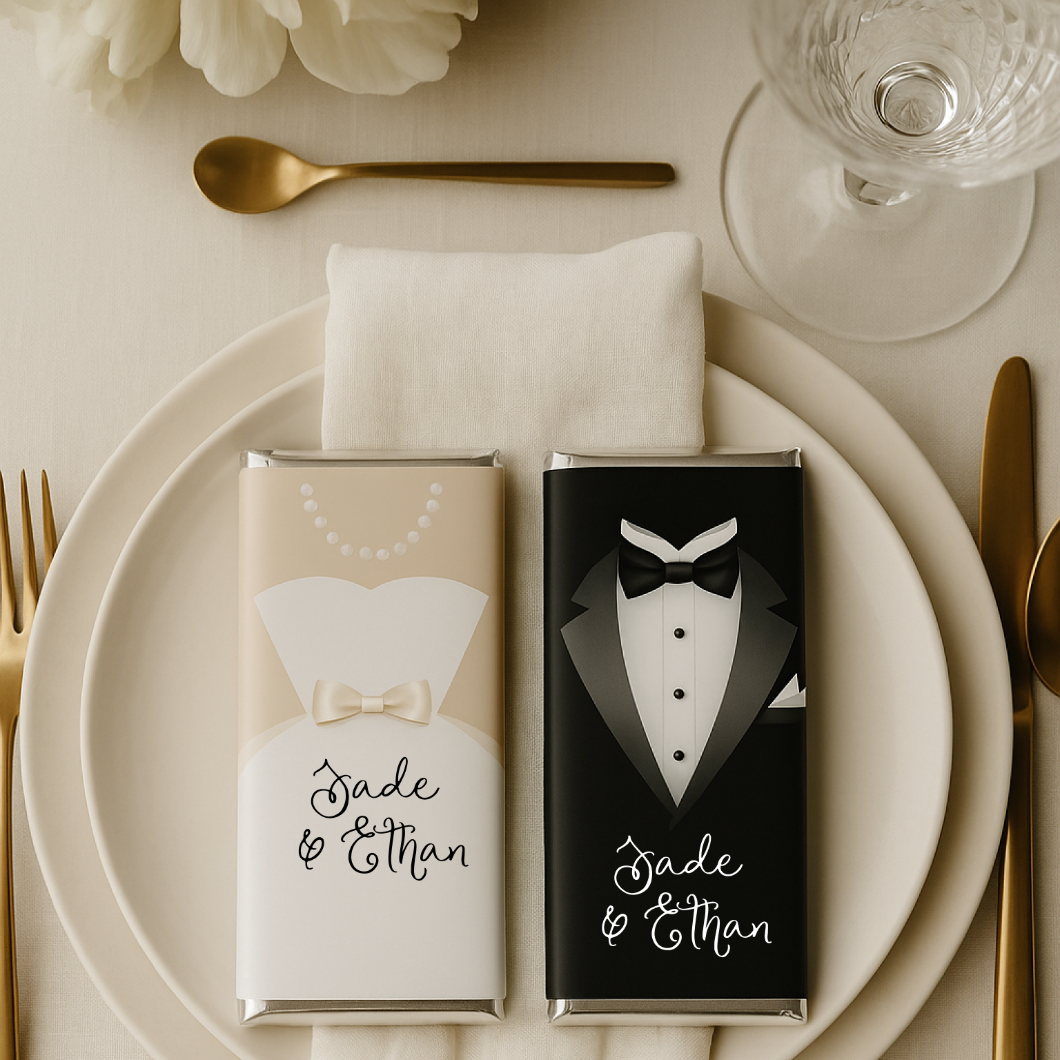 Personalised Chocolate Bars Barilliant Bride And Groom