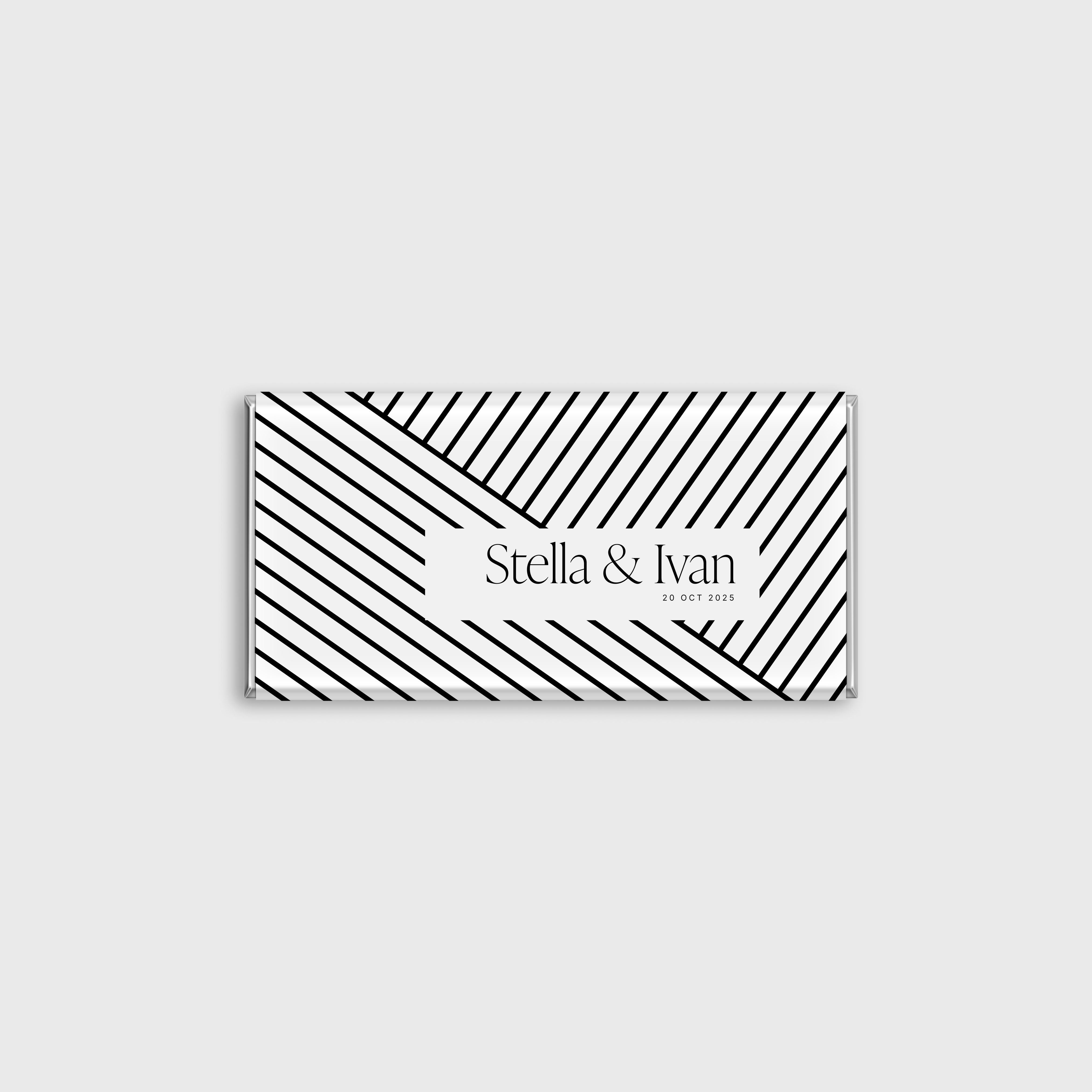 Barilliant Stripes Personalised Chocolate Bar
