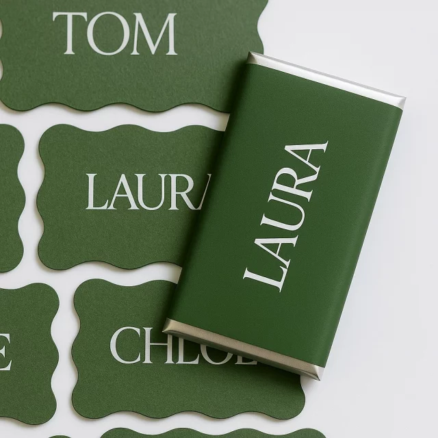 Why use place cards when you can use chocolate bars?? 

#PersonalisedChocolateBars #CustomChocolateBars #WeddingChocolateBars #PersonalisedChocolates #EdibleWeddingFavours #CustomWeddingFavours #ChocolateWeddingFavours #AussieWeddingGifts #UniqueWeddingFavours #PersonalisedWeddingGifts #ChocolateBarGifts #LuxuryChocolateFavours @barilliant